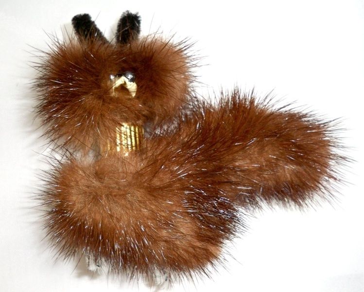 Vintage Mink Poodle Brooch Nip Very Cute 1950S  