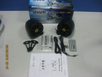 motorcycle audio set. 100 w amp w/ 3 speakers usb sd  