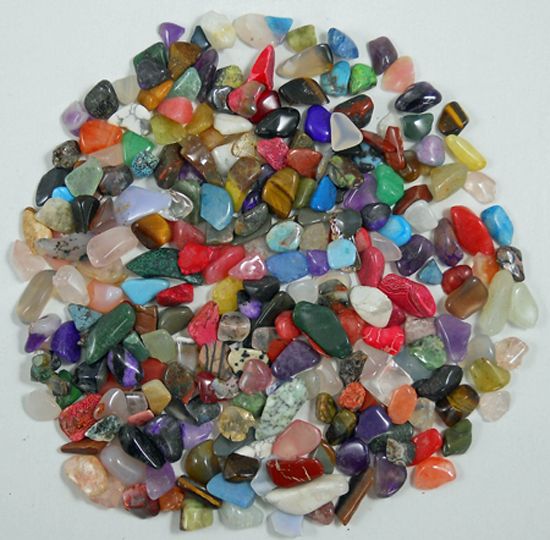 175 MIXED XS MINI TUMBLED STONE Size 2 Crystal Healing Gem Reiki Wicca 