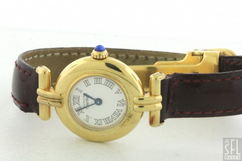 CARTIER COLISEE 18K GOLD STERLING SILVER VERMEIL LADIES WATCH  