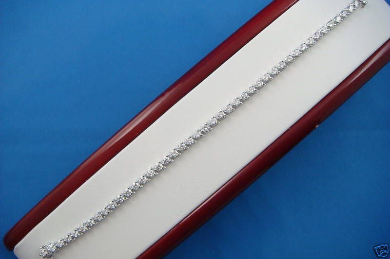 CARAT DIAMOND TENNIS BRACELET CLASSIC 3 PRONGS SETTING  