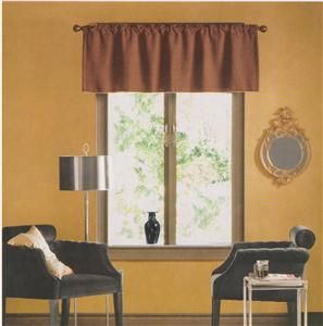 Target Home Dark Brown Charleston Window Valance NIP  