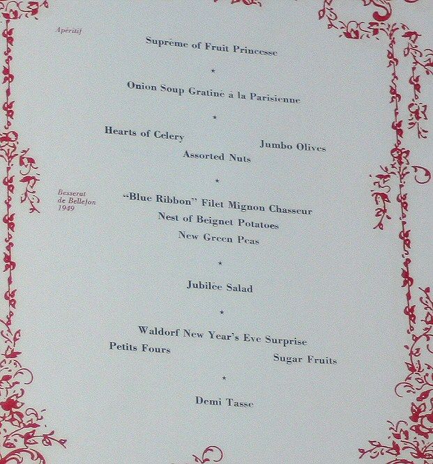 1957 Waldorf Astoria Menu. Maxims Paris. Pearl Bailey  