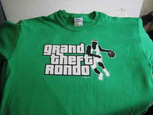 NBA Boston Celtics Rajon Grand Theft Rondo T Shirt  