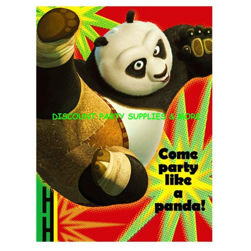 Kung Fu Panda 2 Birthday Party Invitations  