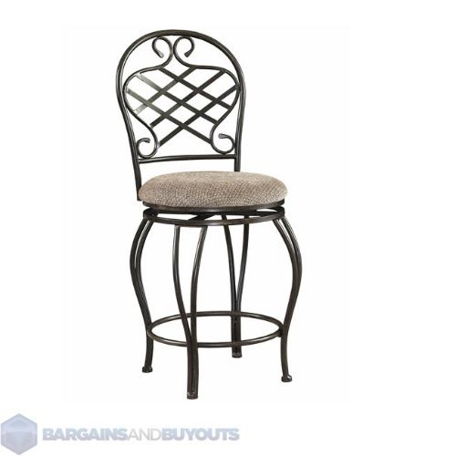 Powell Cafe Belize Swivel Counter Stool   Caramel  