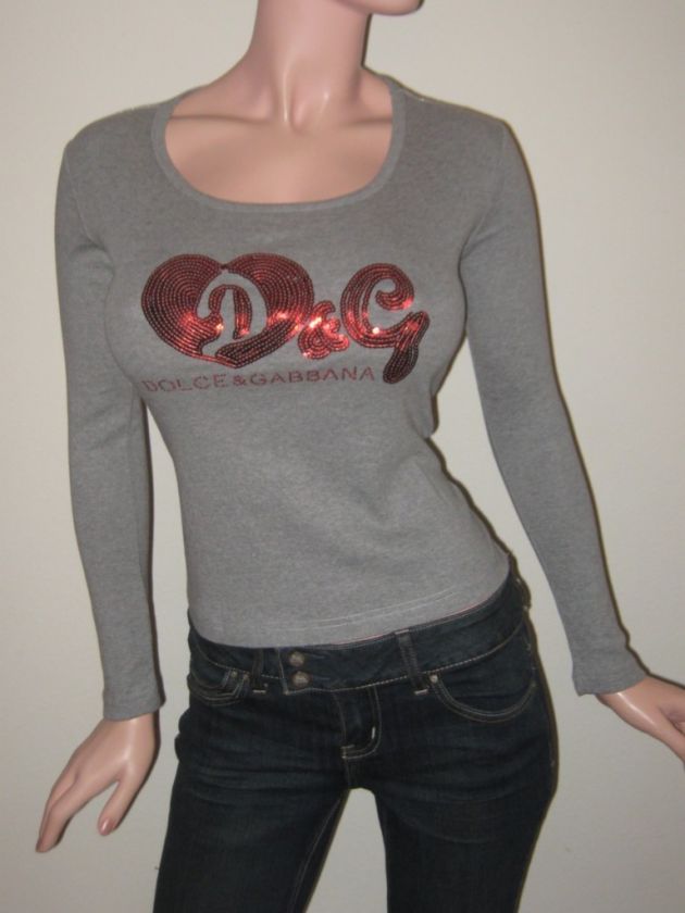 NWT Dolce & Gabbana D&G LACE LOGO Blouse Top Shirt M  