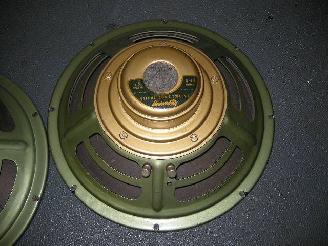 PAIR VINTAGE ALTEC UNIVERSITY DIFFUSICONE TWELEVE FULL RANGE SPEAKER 