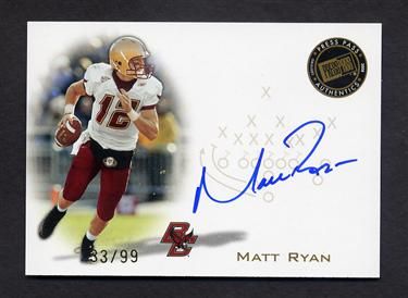 2008 Press Pass Matt Ryan Rc Rookie Auto 33/99 ~ On Card Certified 