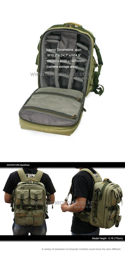 MATIN SLR DSLR Camera Backpack Rucksack Bag (Khaki) NEW  