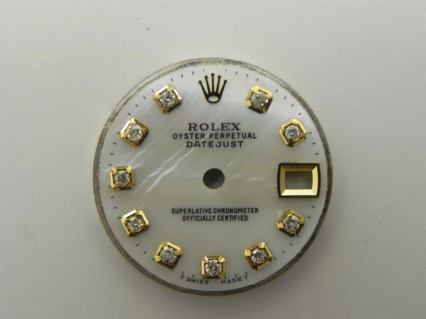 Ladies Rolex Datejust Diamond Mother of Pearl Dial QuickSet   