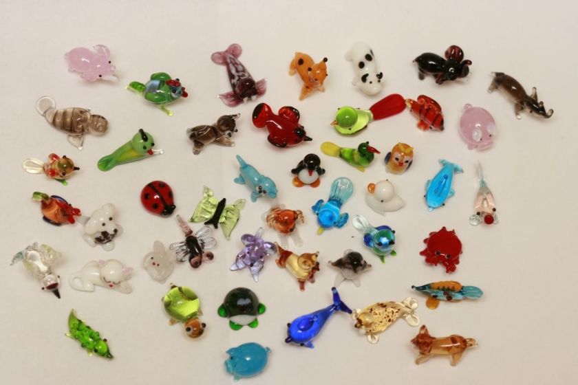 MINIATURE GLASS ANIMALS YOU PICK THE ONES YOU WANT  