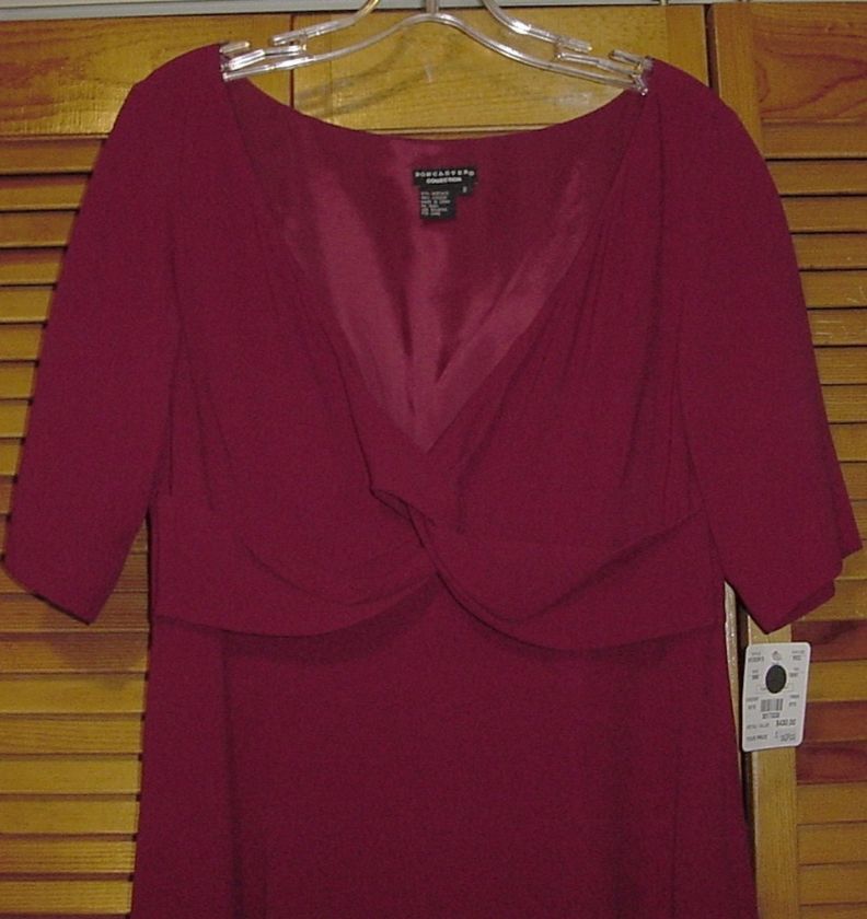 NWT Tanner Doncaster Lined Red V Neck Dress 12  