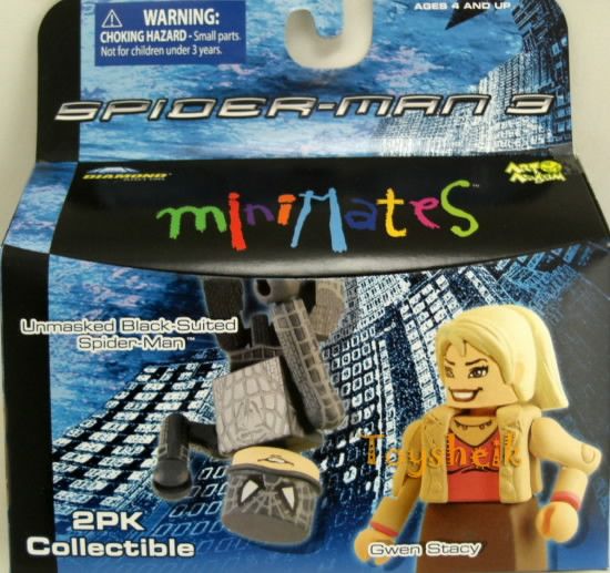 Spider Man 3 Minimates Unmasked Black SM & Gwen 19008  