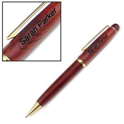 Personalized ROSEWOOD MECHANICAL PENCIL engraved GIFT  