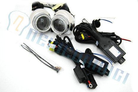 PROJECTOR LENS KIT Angel Eye H4 9004 H7 H1 HID BI XENON  