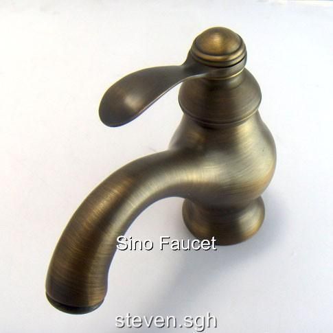 Antique Brass Bathroom Basin Faucet Mixer Tap A093  