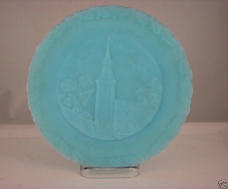 Fenton Christmas 1971 Plate, The Nations Church, 8  