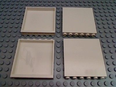 LEGO Lot of 4 WHITE WALL PANEL 1x6x5 House Build Parts  