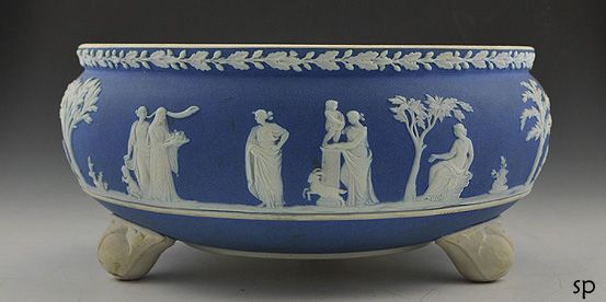 Vintage English Blue Jasperware Wedgwood Bowl/Planter  