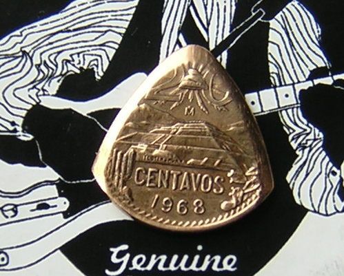 MOJO Mundo BRONZE Guitar Pick Eagle/Snake Mayan PYRAMID  