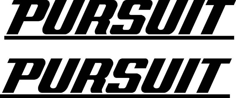 Qty 2 Pursuit Boat Vinyl Sticker Decal 12  