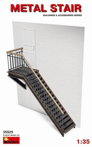 MNA35525 Metal Type Stair Case 1 35 Miniart  