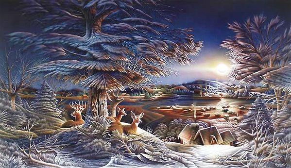 Terry Redlin LAST PRINT Evening on the Ice S/N  