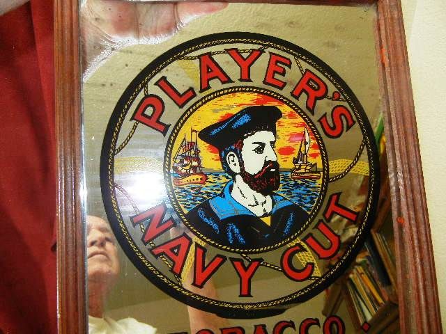 VINTAGE PLAYERS NAVY CUT ADVERTISING MIRROR TOBACCO  