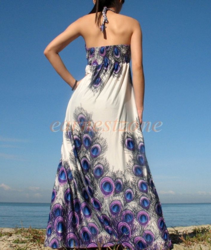   Party Formal Peacock Plus Size Long Prom Cocktail Maxi Dress 2X  
