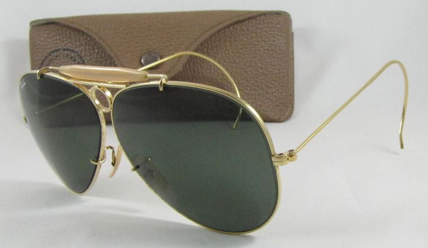 RAY BAN VINTAGE BULLET HOLE SHOOTER 62mm ARISTA/G15 AVIATOR 