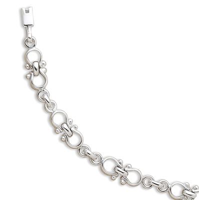 Small Horse Link Bracelet 925 Sterling Silver Discount Unique Cheap 