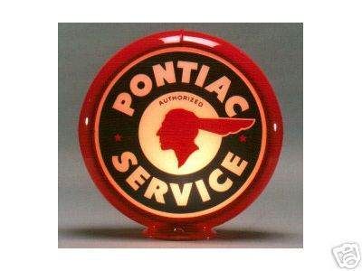 PONTIAC SERVICE GAS PUMP GLOBE SIGN  