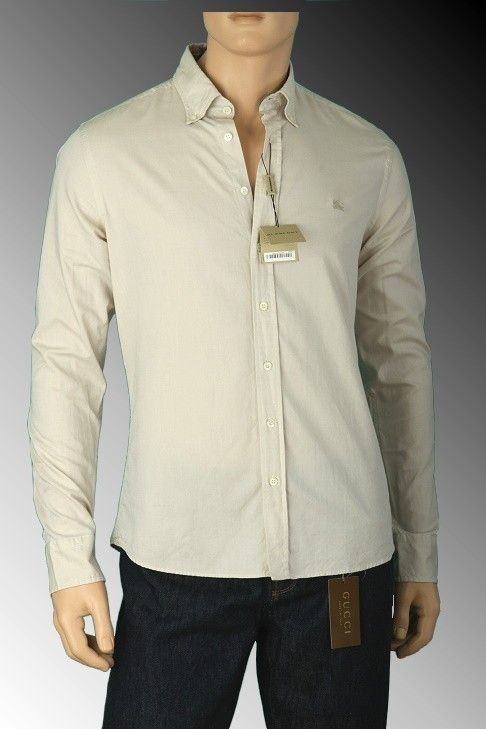 NEW BURBERRY BEIGE PALE COTTON NOVACHECK PRINT LOGO DRESS SHIRT XP 