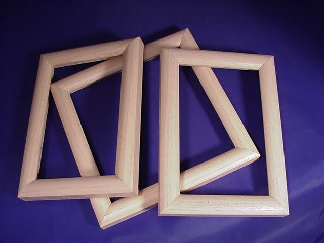 Set 3 Solid Wood Picture Frames Off White Decor 6X6 4X6  