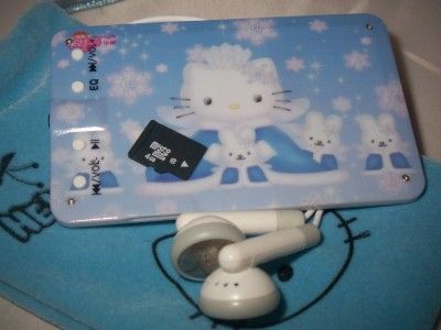 4GB bl/bg HELLO KITTY slim card size  player + extras  