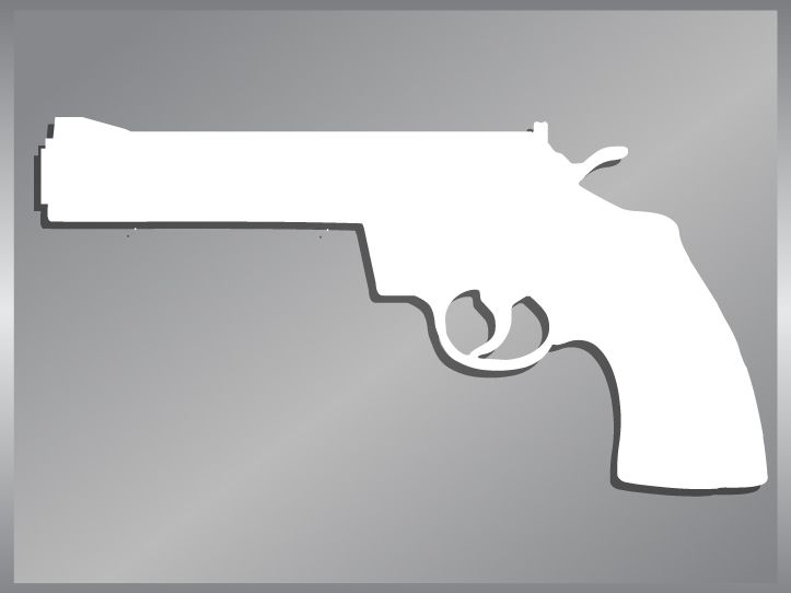 MAGNUM #1 cut vinyl decal Pistol Gun car Stickers  