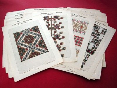 Romanian EMBROIDERY Patterns COSTUMES 42 Litho Plates  