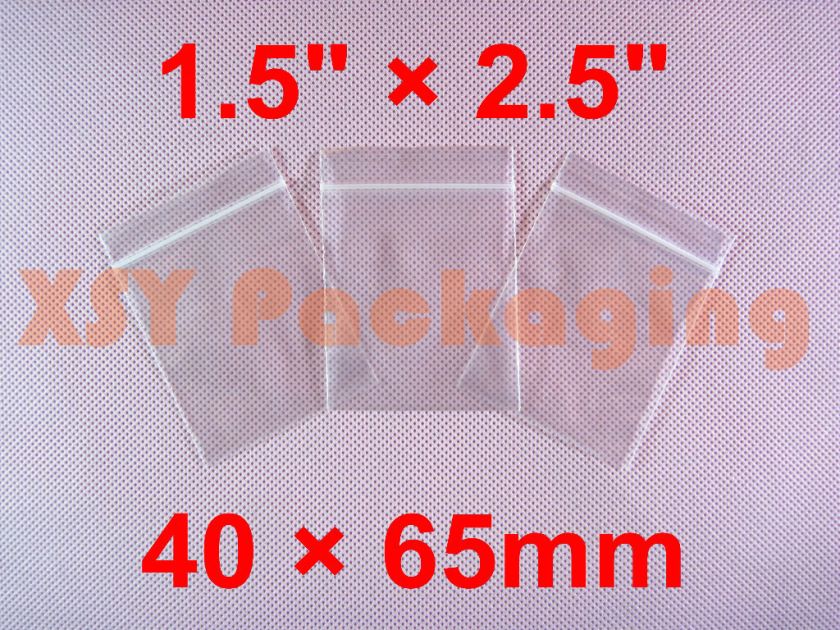 1000 Ziplock Plastic Zipper Bags 1.5 x 2.5_40 x 65mm  
