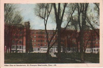 HOTEL DIEU HOSPITAL SHERBROOKE QUE UNUSED 1940S  