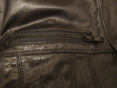 Vtg Wilsons Mens Soft Leather Bomber Cool Mod Fleece Lined Jacket Coat 