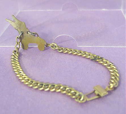 Vintage Brass Souvenir Roller SKATING BRACELET Erma  