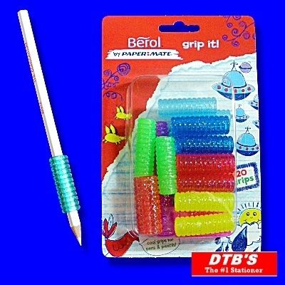 20X BEROL GRIP IT PENCIL PEN GRIPS HANDWRITING SCHOOL◄  