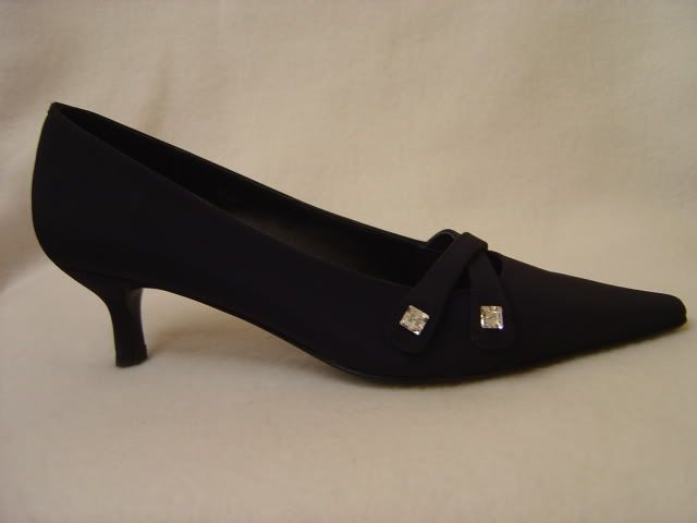 VanEli di Notte Black Point Toe Pumps Sz 7.5 NIB $115  