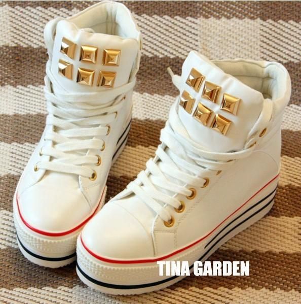 Womens fashion Cool high heel Platform Sneakers shoes  