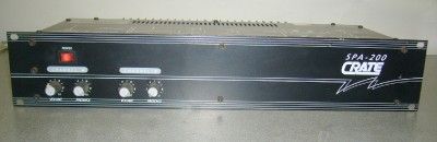 Crate SPA 200 Power Amplifier 2 Channel Rack Mountable  