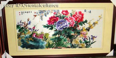 Chinese totally 100% Hand Embroidery artboat  