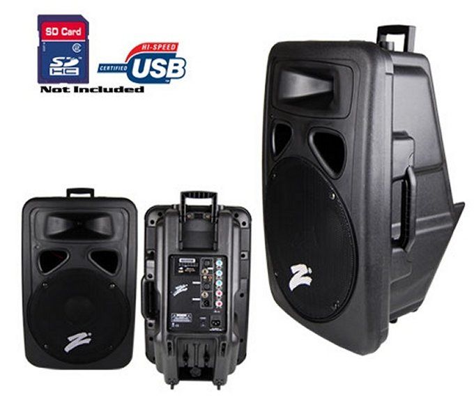 Zebra DJZP 1205AUSB 12 300 WATT PA SPEAKERS/MONITORS  