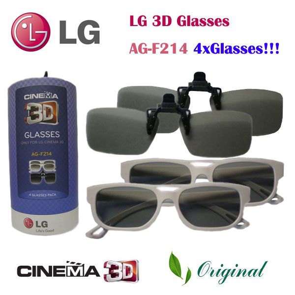   3D TV Glasses Family Pack AG F214 ( 4PCs 3D Glasses ) NEW   