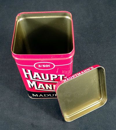   VINTAGE MADURO 3 for 50¢ CIGAR TIN CAN FRANKFORT INDIANA IN  